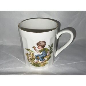 VTG ROYAL KENDAL FINE BONE CHINA CHILD BOY ROBIN JEANS FENCE STAFFORDSHIRE UK